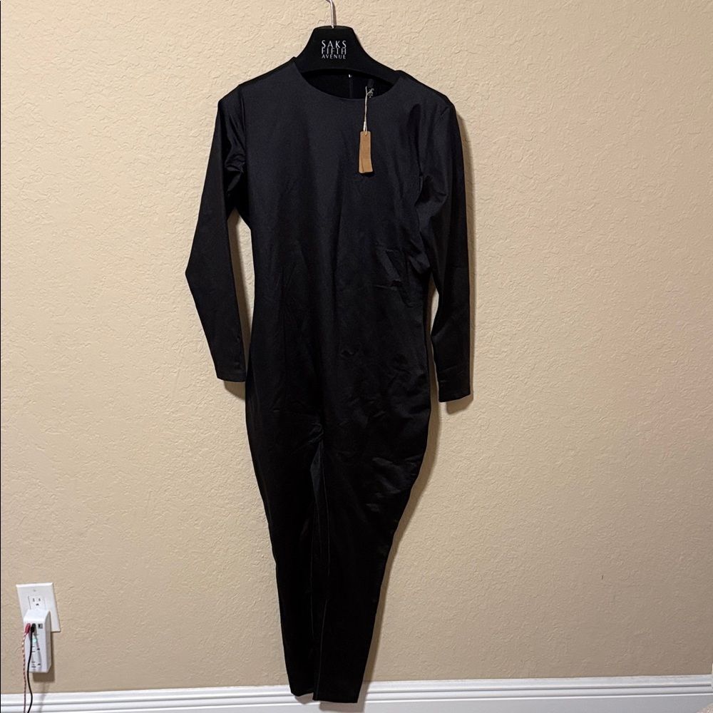 SKIMS nwt plus size 2x Black Long Sleeve Bodycon Jumpsuit Sculpting Slimming
